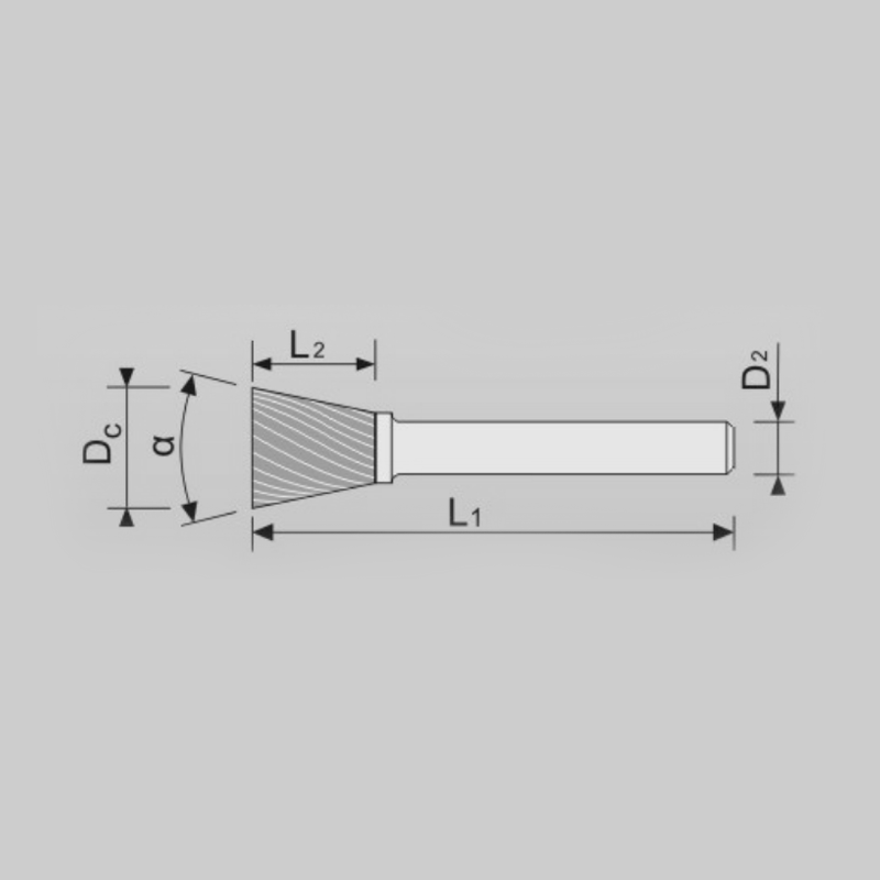 Forma WKN-15°Cono Invertido Sin Extremo Hacia Fuera