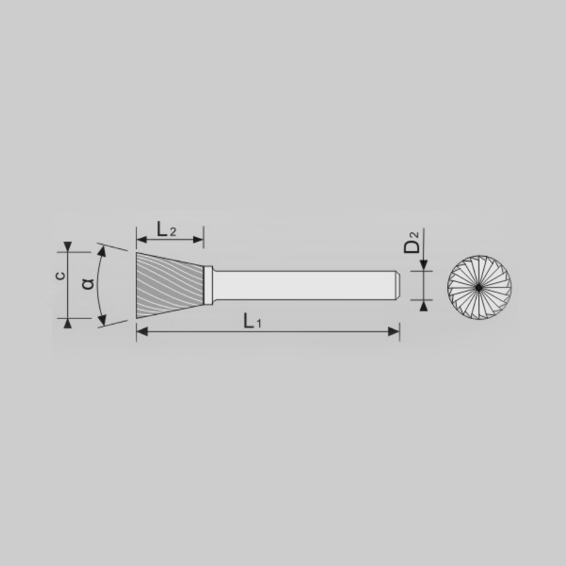 Forma WSN/ST-15° Cono Invertido Con Corte Final