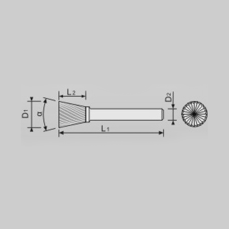 Forma SN-15° Cono Invertido Con Corte Final