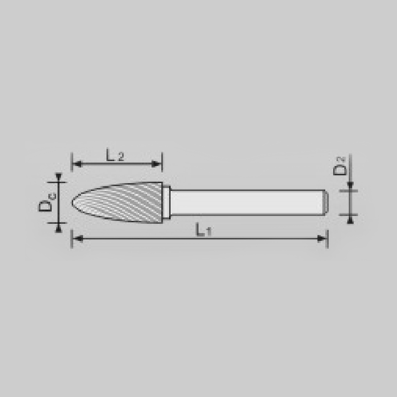 Forma RBF-cilíndrica con extremo radial